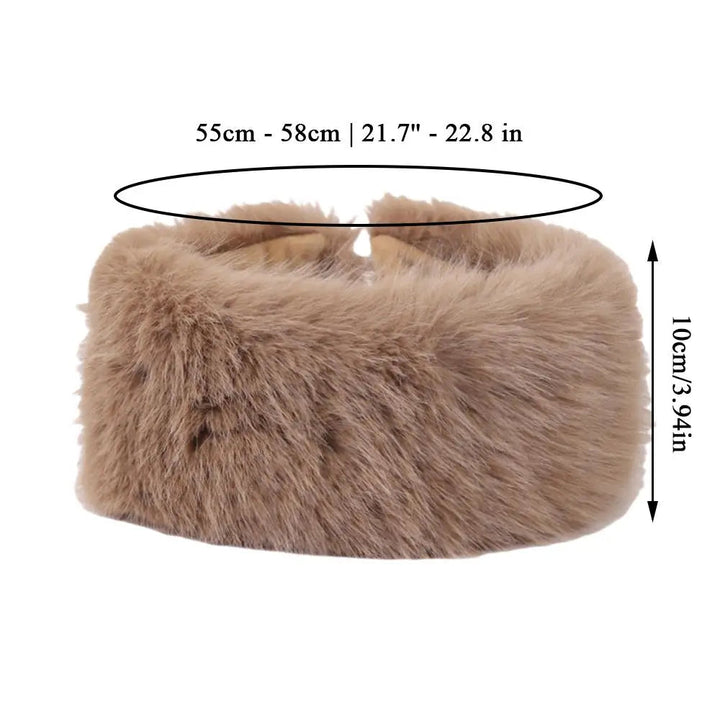 Fuzzy Fuskpäls Huvudband för Damer