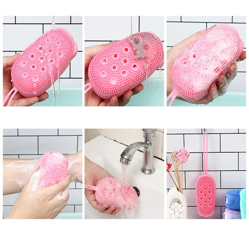 Silicone Body Scrubber med Tvålpump