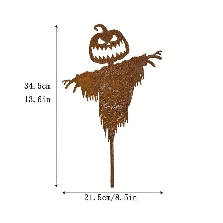Rustik Skrämmande Pumpa Skärrgårdsdekoration för Halloween