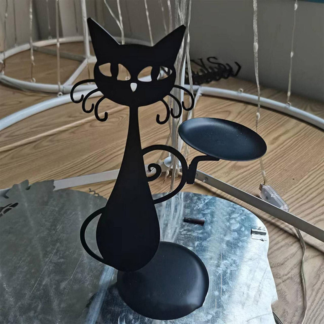 Svart Katt Ljusställ