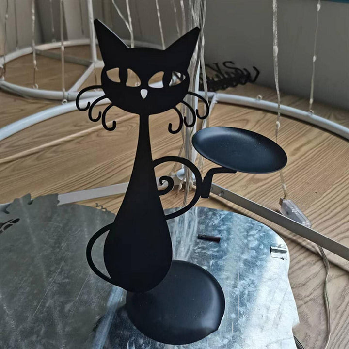 Svart Katt Ljusställ