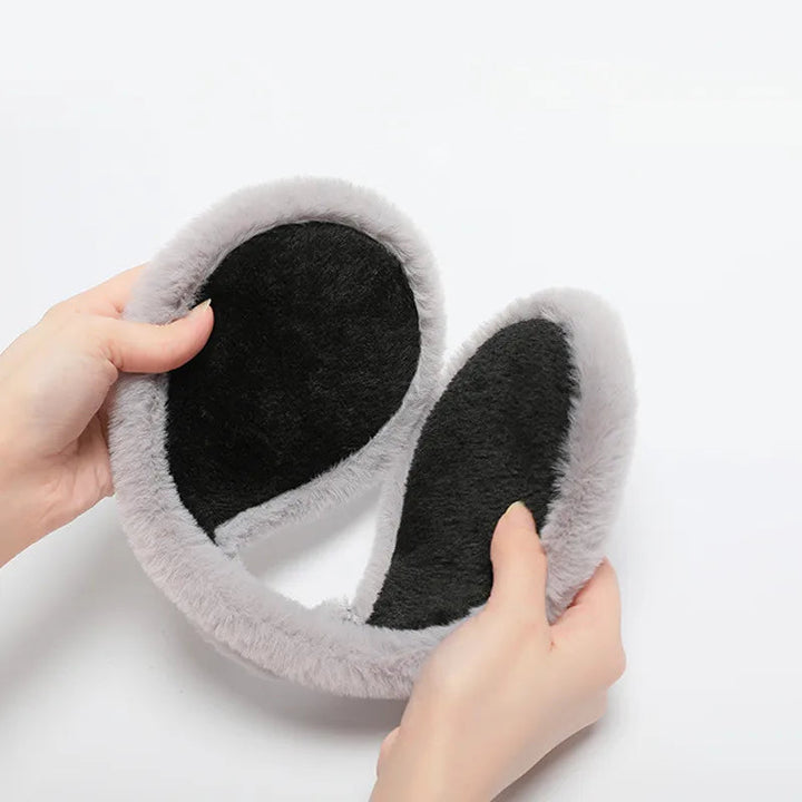Plush vinteröronmuffar med öronpropp