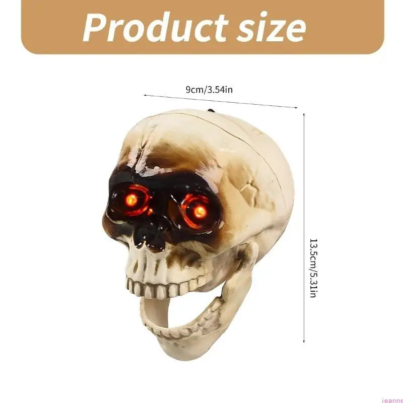 Animerat Halloween-skeletthuvud med blinkande ögon
