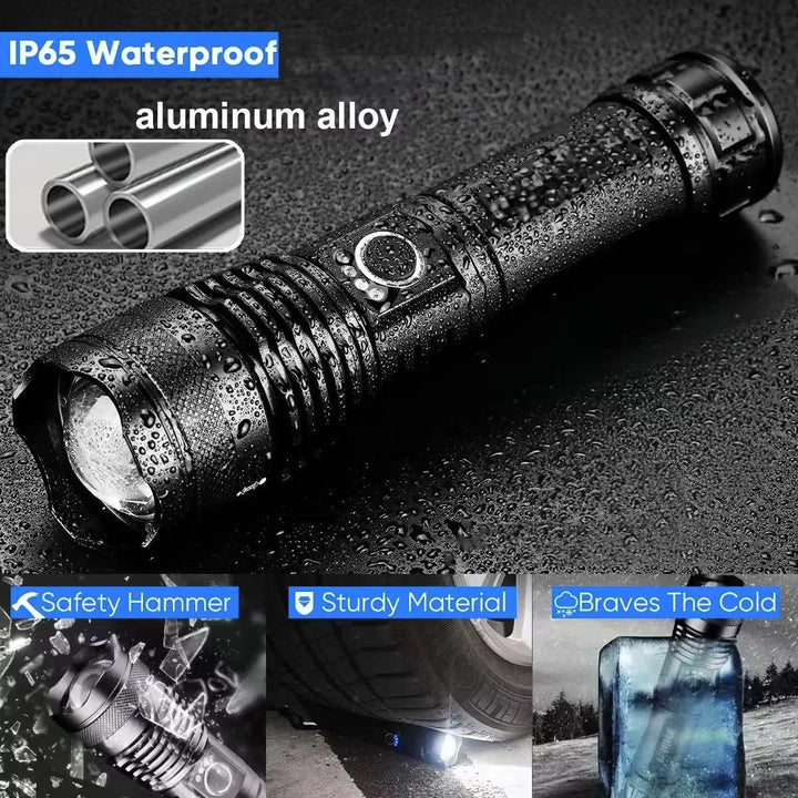 Hög Lumen Uppladdningsbar Ficklampa