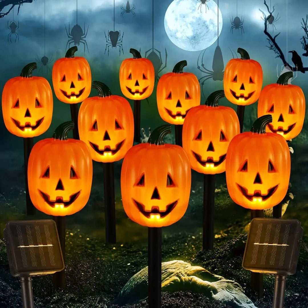 Upplyst Halloween Pumpa och Spöke Soldekorset