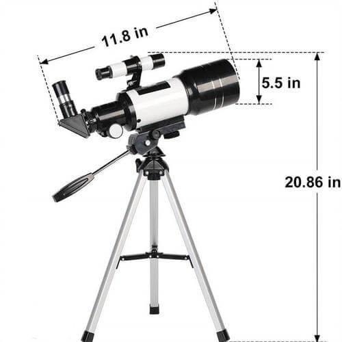 Professionellt Astronomiskt Teleskop - Månskådning med Stativbord - 150x Zoom