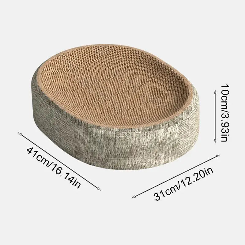 Oval Sisal 2 i 1 Katt Klösbädd