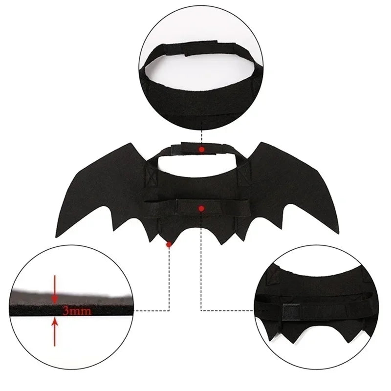 Fladdermusvinge Halloween-kostym för husdjur