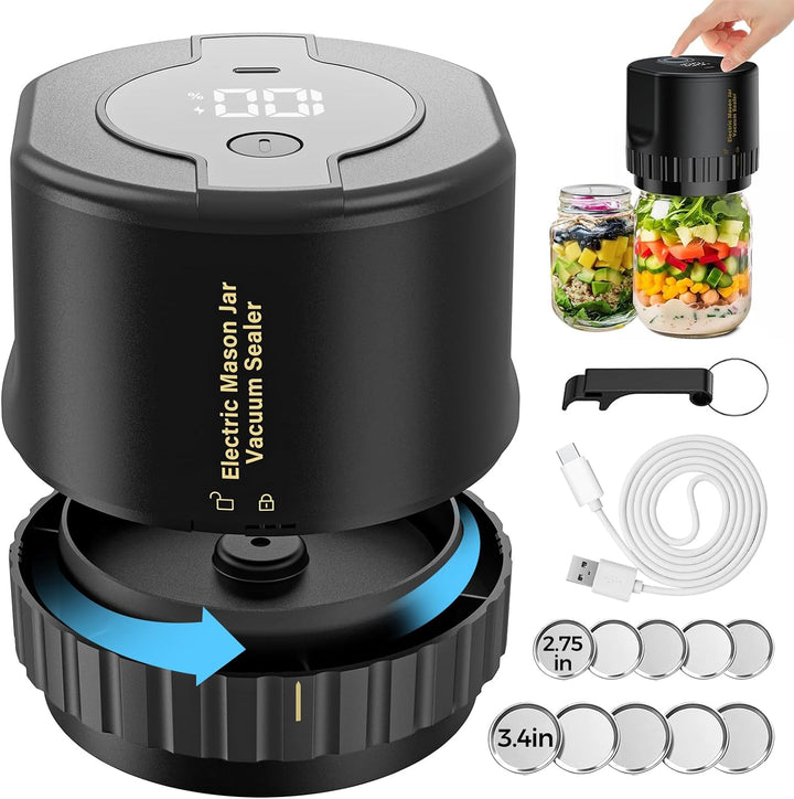 Mason Jar Elektrisk Vakuum Förslutare Kit
