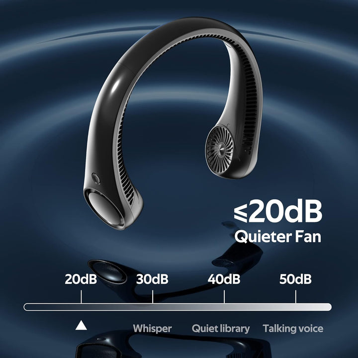 Bärbar Handsfree 360° Kylfläkt för Nacken