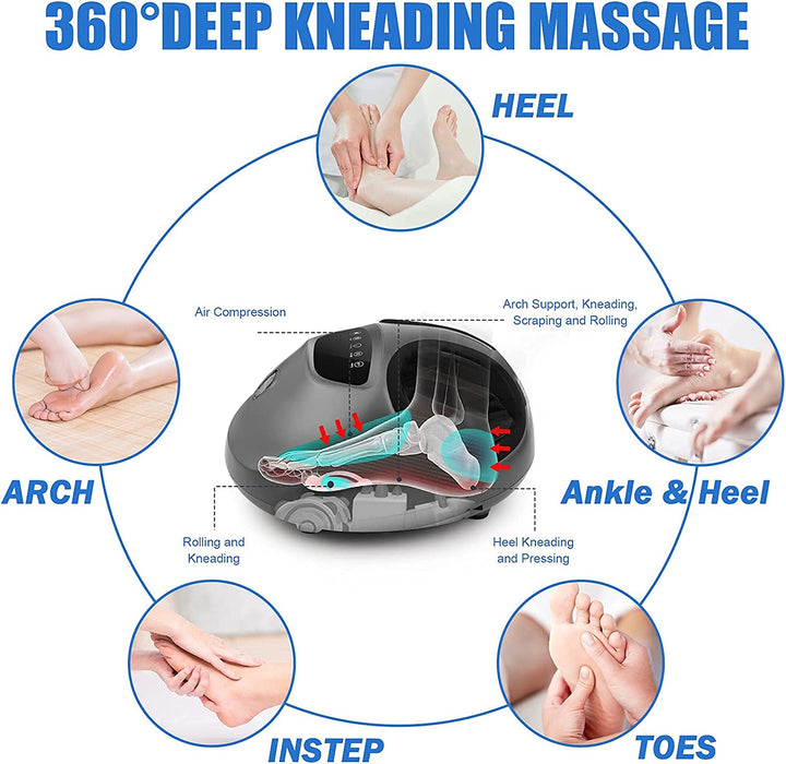 Shiatsu Elektrisk Fotmassager Med Värme