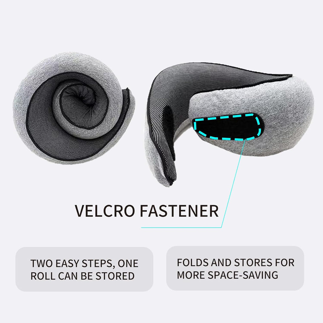 Ergonomisk Resekudde för Nacken – Minnesfoam Stöd för Flygplan &amp; Bil