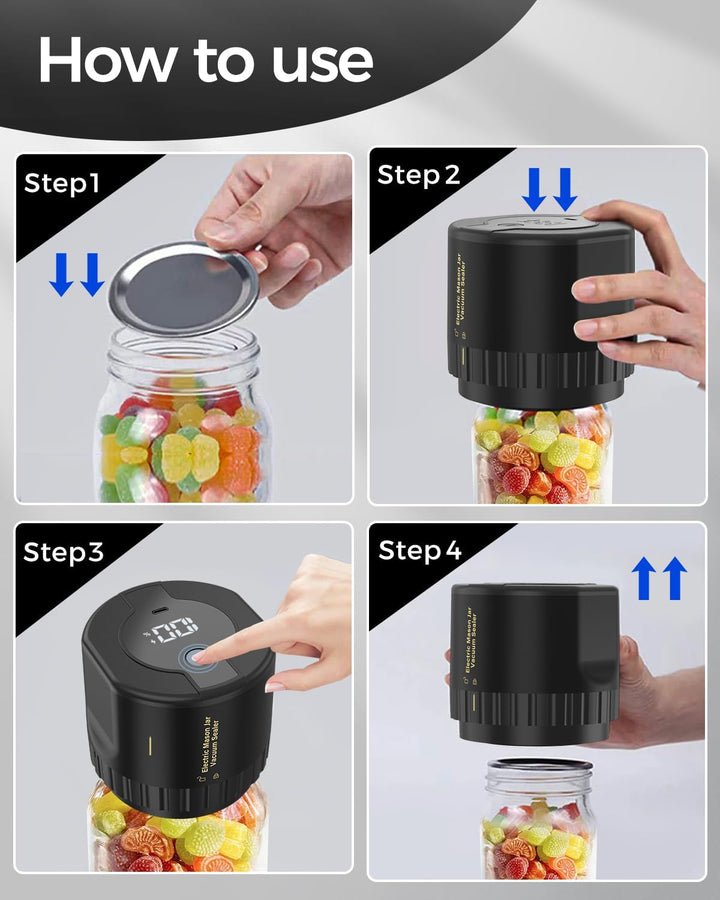 Mason Jar Elektrisk Vakuum Förslutare Kit