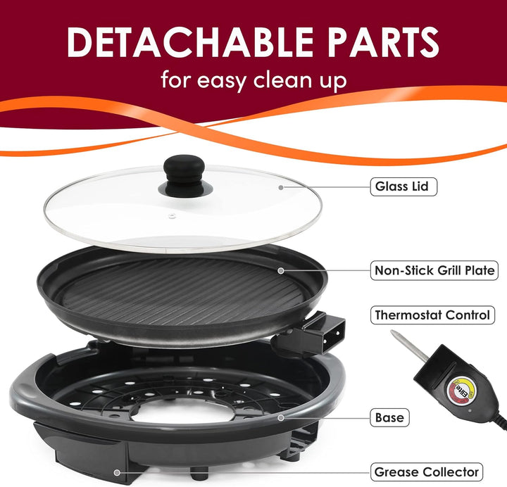 Röklös Elektrisk Bordgrill Nonstick