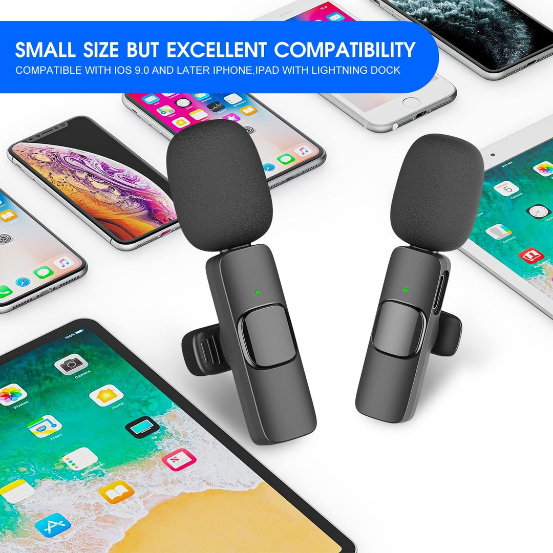 2 Pack Trådlös Mikrofon För Iphone Ipad