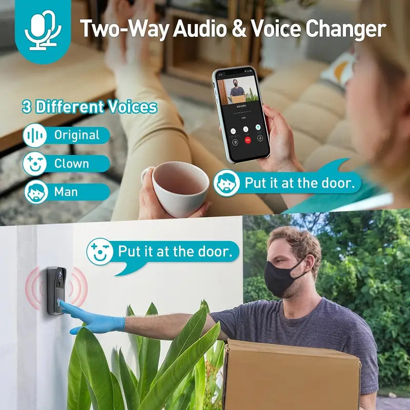 Trådlös Wi-Fi Videodörrklocka