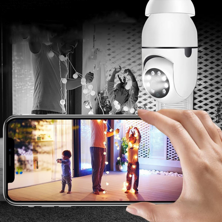 Trådlös Inomhus / Utomhus Smart HD Lampa Säkerhetskamera