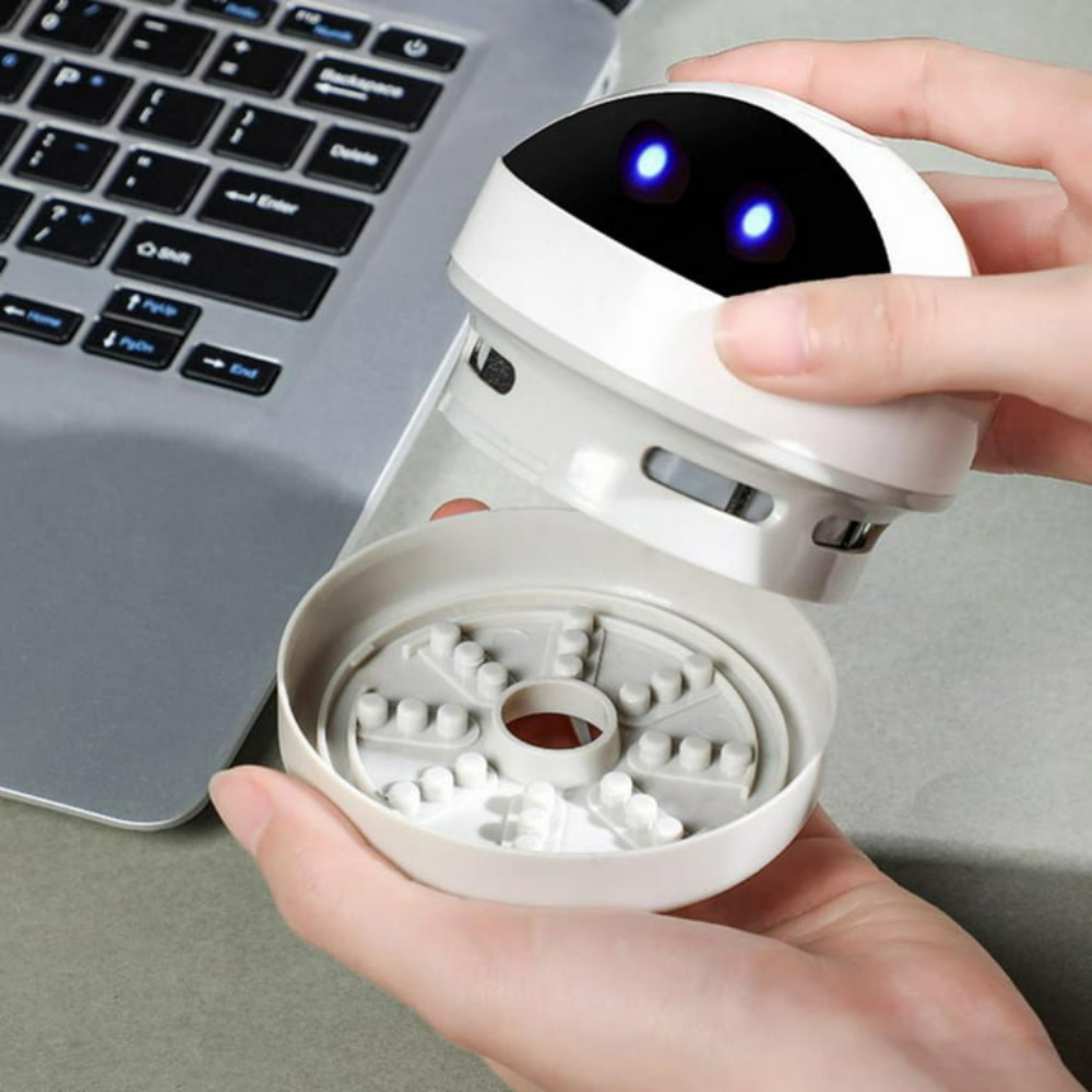 Kompakt USB-laddad Mini Skrivbordsdammsugare Robot