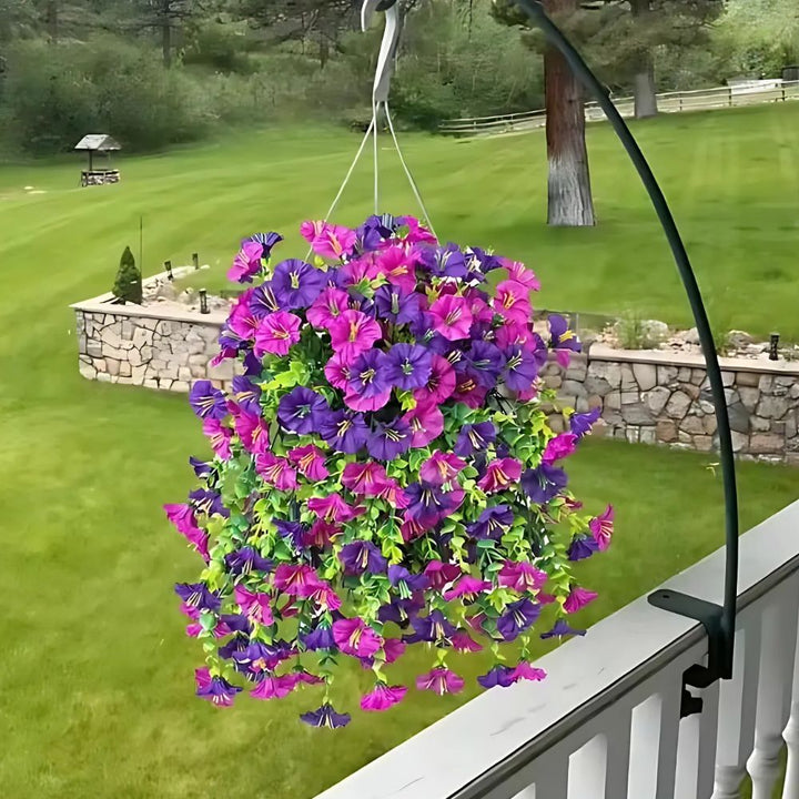 UV-beständig konstgjord Morgonärtskocka Blomma Hängande Dekor