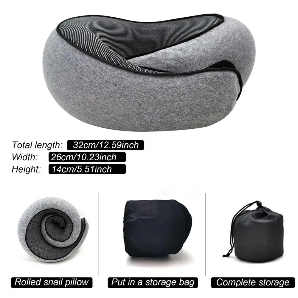 Ergonomisk Resekudde för Nacken – Minnesfoam Stöd för Flygplan &amp; Bil
