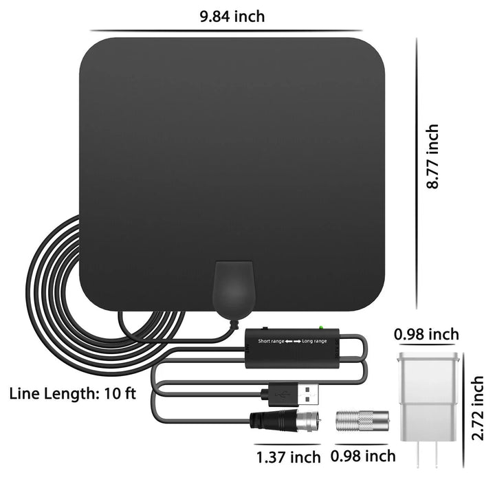 300 Miles Inomhus Digital Förstärkt HDTV Antenn Med Signal Förstärkare