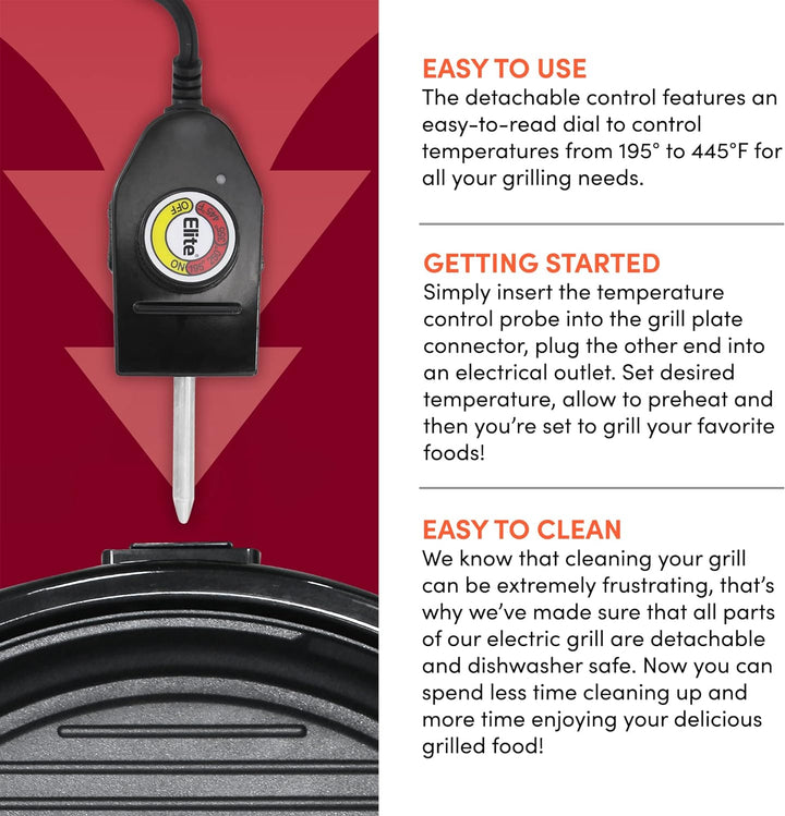 Röklös Elektrisk Bordgrill Nonstick