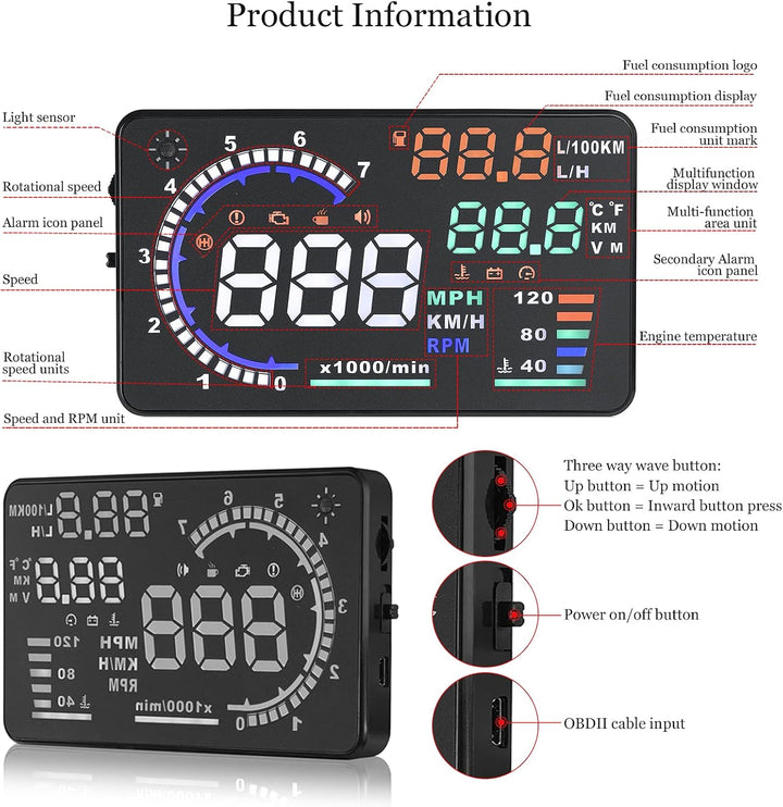 Head Up Display Bil (HUD) P8