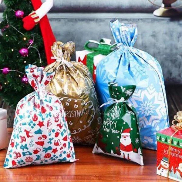 Drawstring Julklappspåsar 15 Set