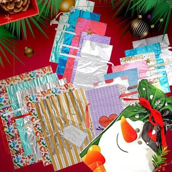 Drawstring Julklappspåsar 15 Set
