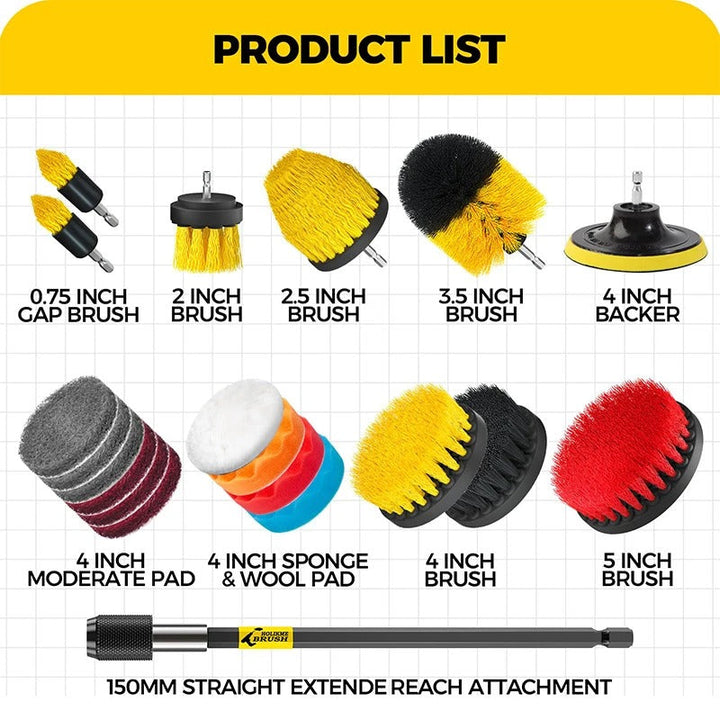 Borstsats för borrmaskin