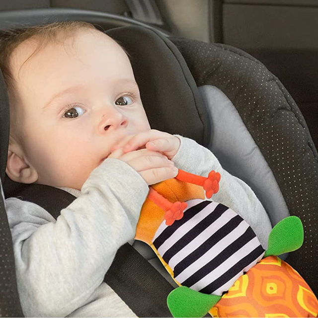 Musikaliskt Babyrassel Fyllt Plush Sensorisk Kameleont
