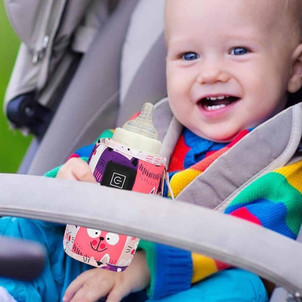 Bärbar USB-drivet babyflaskvärmare
