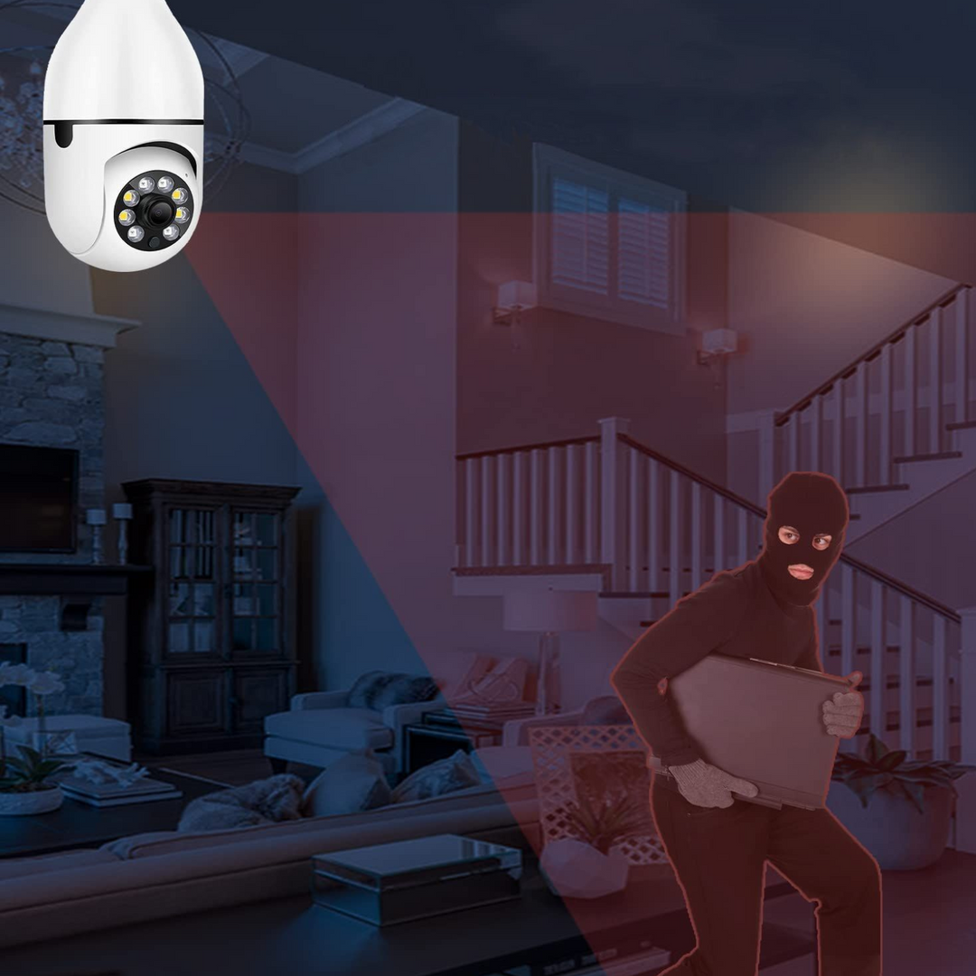 Trådlös Inomhus / Utomhus Smart HD Lampa Säkerhetskamera