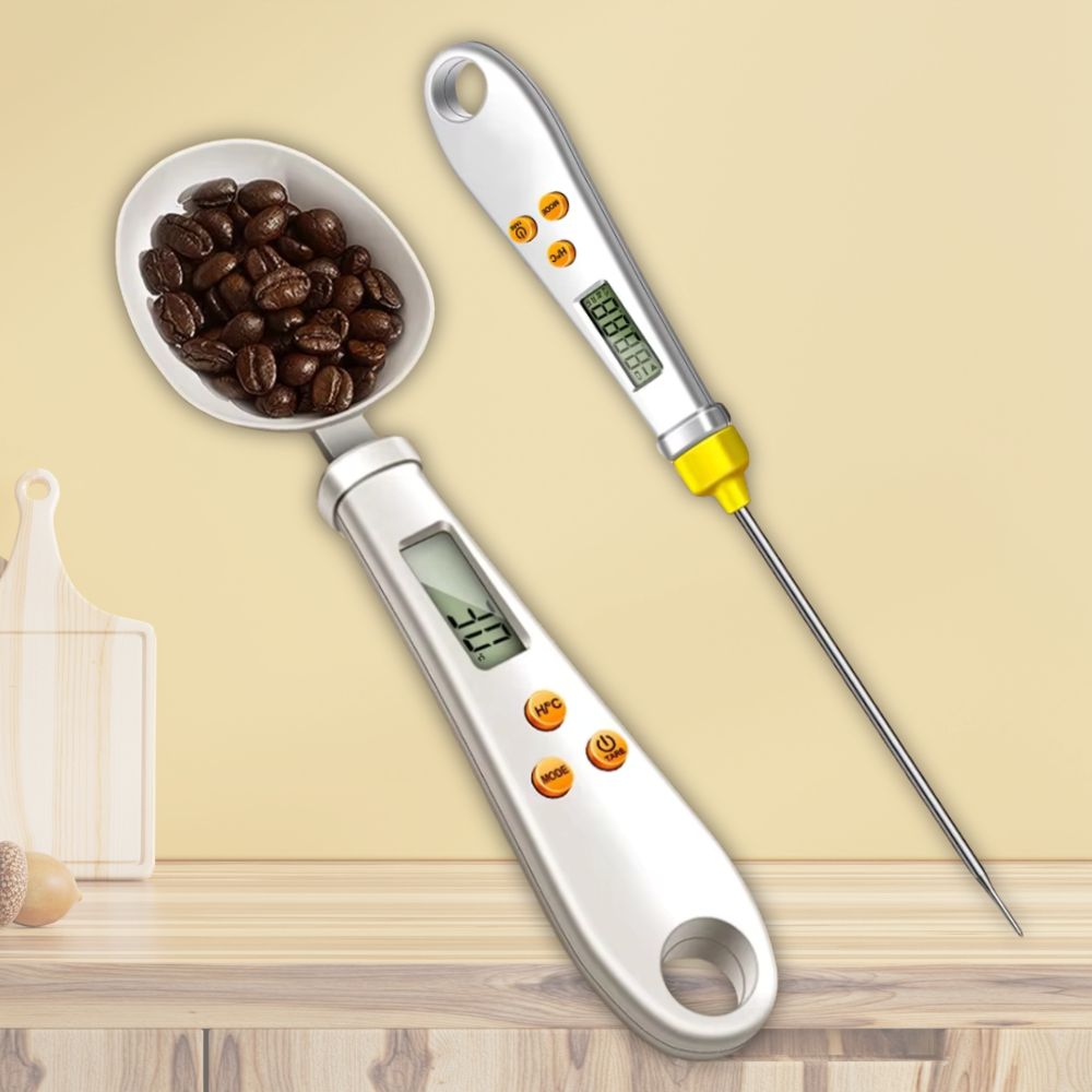 2-i-1 Digital Mini Skala &amp; Mattermometer