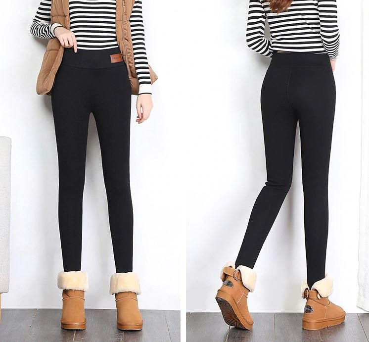Kvinnors fleece vinterleggings