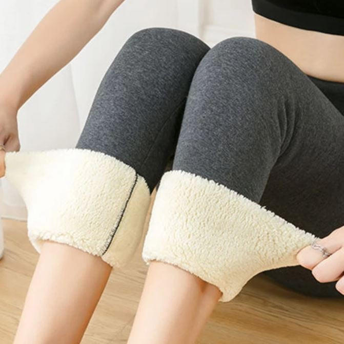 Kvinnors fleece vinterleggings