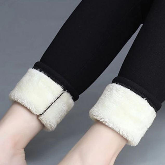 Kvinnors fleece vinterleggings