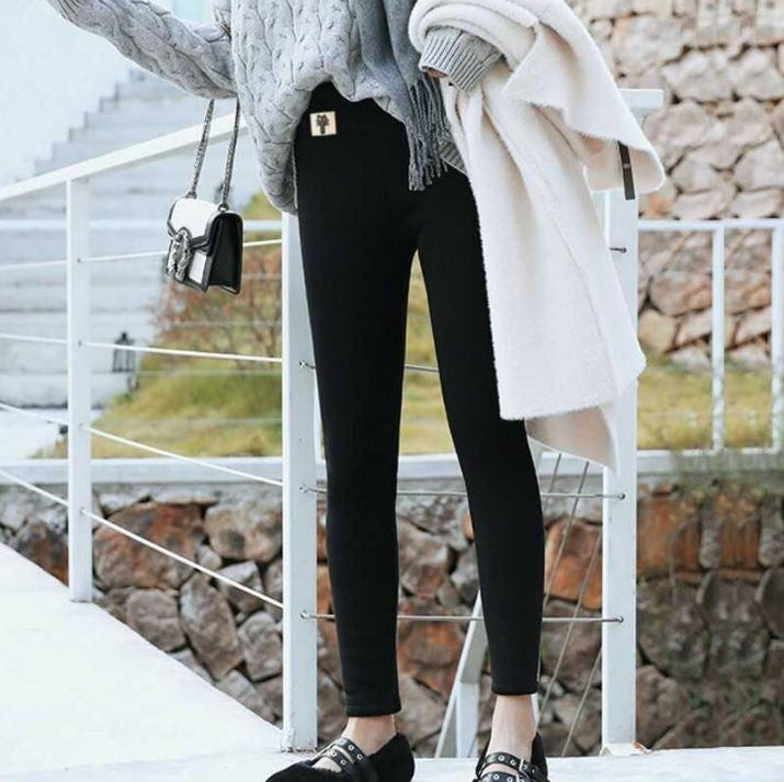 Kvinnors fleece vinterleggings