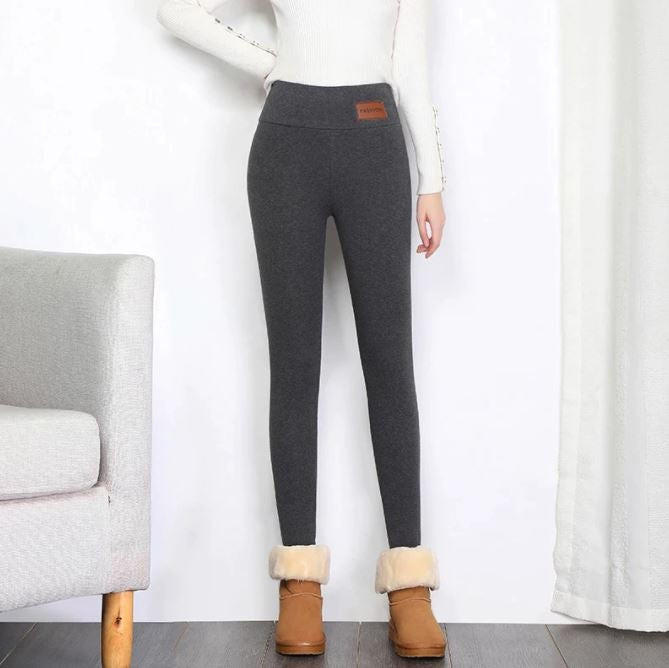 Kvinnors fleece vinterleggings
