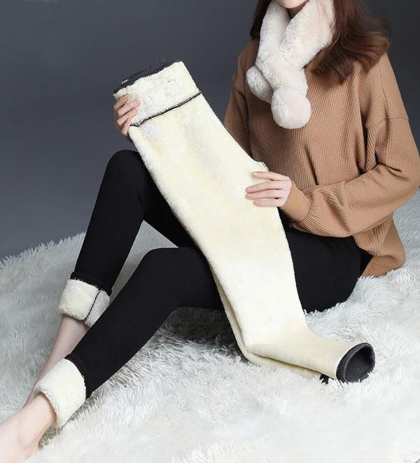 Kvinnors fleece vinterleggings