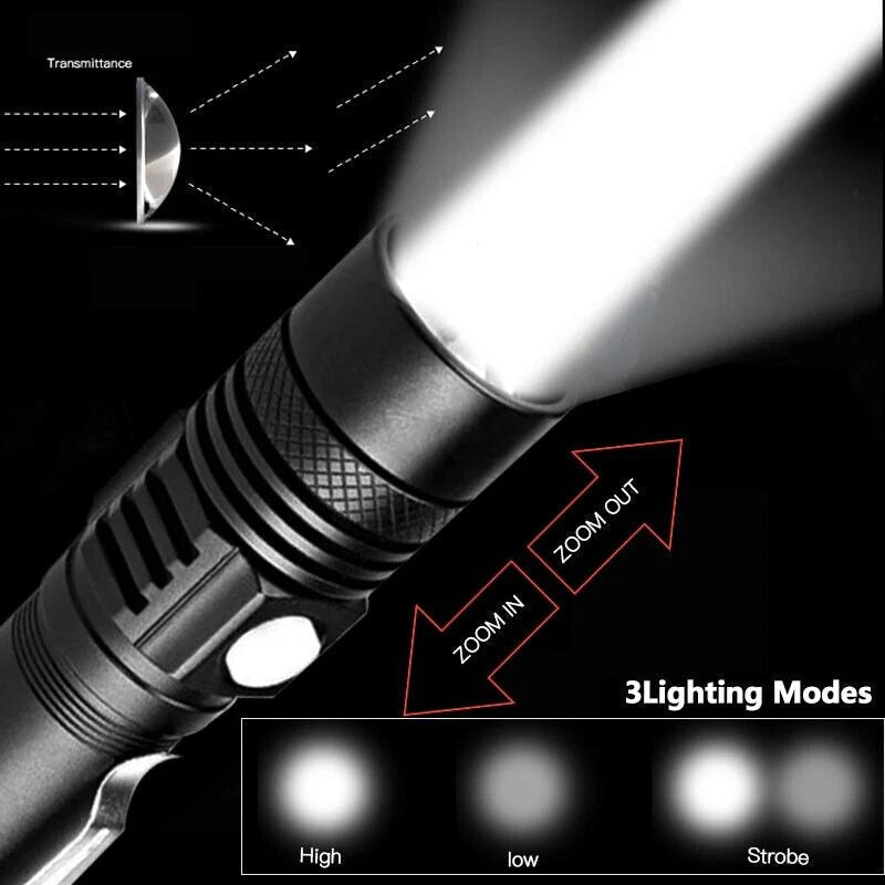 Super Blight 90000LM Ficklampa