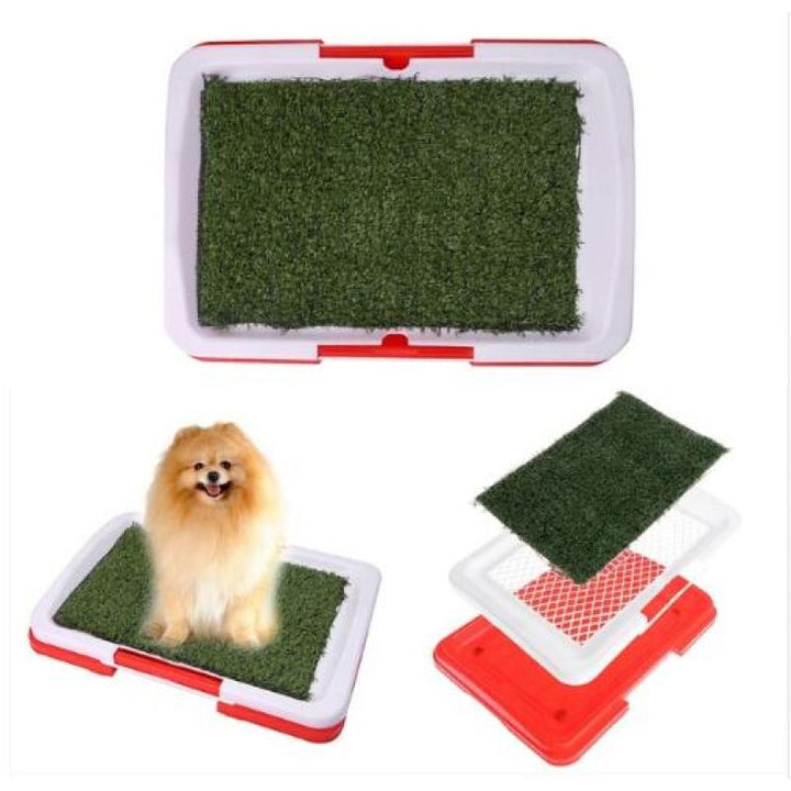 Hundtoalett med konstgräs