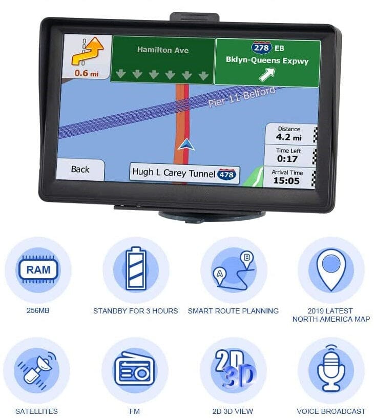 7 Tum GPS Navigationssystem för Bil &amp; Lastbil