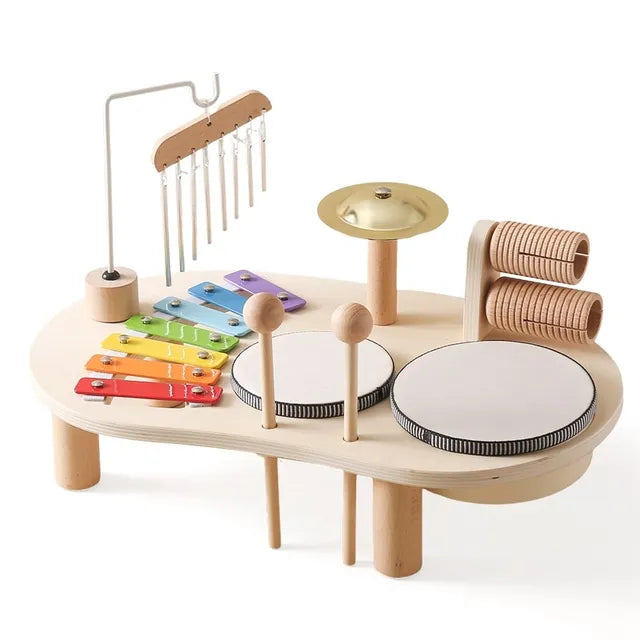 Trä Musikstation - Kreativ Musiklek För Små Barn