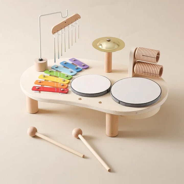 Trä Musikstation - Kreativ Musiklek För Små Barn