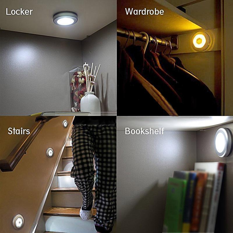 Trådlös Rörelsesensor LED Nattlampa