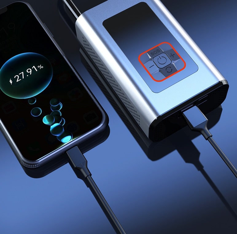 Smart Bärbar Elektrisk Däckpump