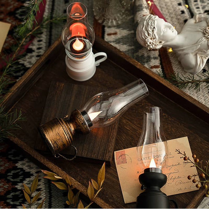 Vintage LED Kerosinlampa, Elektronisk Vaggande Ljus
