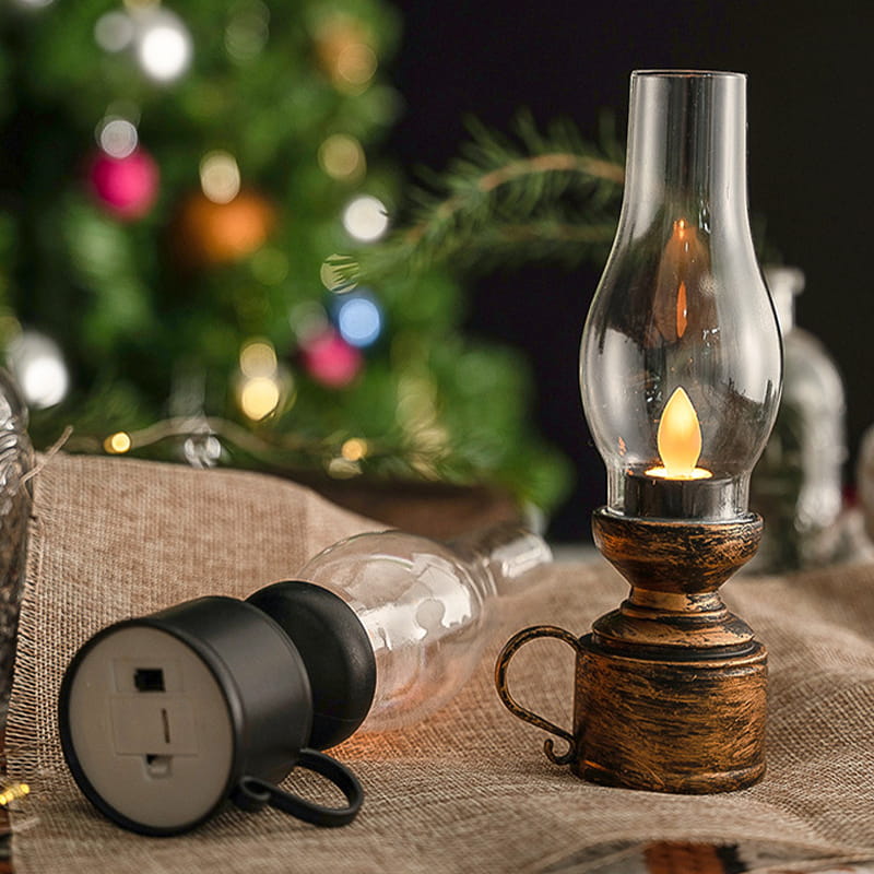 Vintage LED Kerosinlampa, Elektronisk Vaggande Ljus
