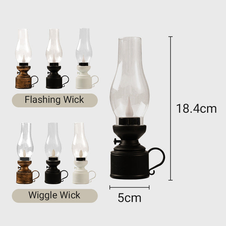 Vintage LED Kerosinlampa, Elektronisk Vaggande Ljus